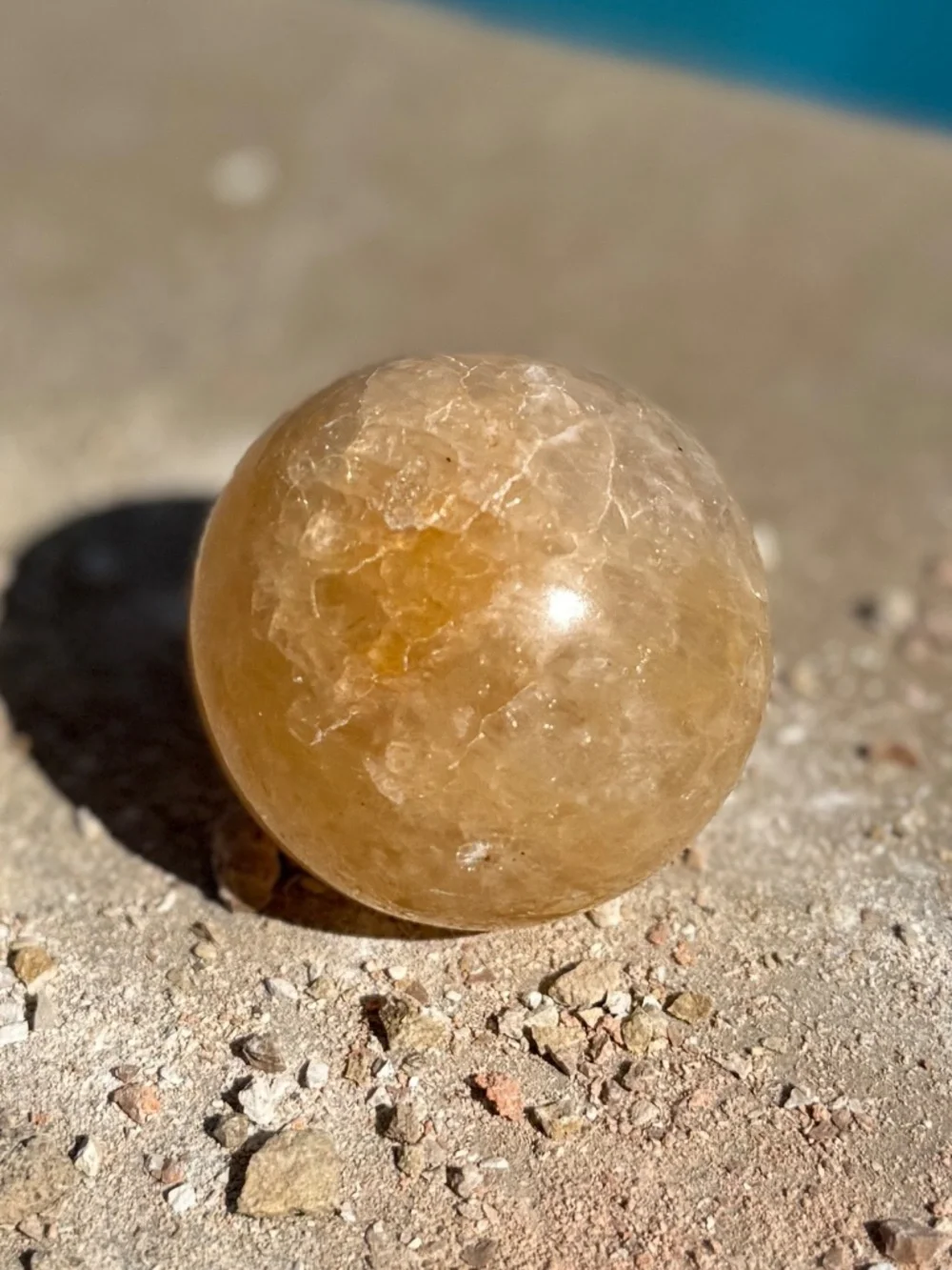 Mexican Honey Amber Calcite Crystal Sphere